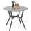 Homcom (Grey) HOMCOM Small Kitchen Table with Black Steel Legs, Dining Table 2