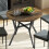 Homcom (Brown) HOMCOM Small Kitchen Table with Black Steel Legs, Dining Table 1