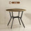 Homcom (Brown) HOMCOM Small Kitchen Table with Black Steel Legs, Dining Table 3