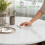 Homcom (White) HOMCOM Small Kitchen Table with Black Steel Legs, Dining Table 7
