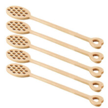Cuillère à mélanger en bois H-Oney Spoon Honeycomb, cuillère à mélanger, batteur à main C