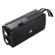 Haut-parleur Bluetooth 5.3 sans fil Ă chargement solaire, radio TF/USB/FM, fonction lampe de poche L