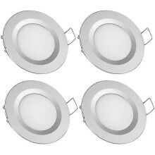 Plafonnier encastré à 4 LED pour camping-car et bateau, 12 V, 3 W, 3 200 K, intensité variable, tout