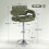 Homcom HOMCOM Adjustable Height Barstool Steel Pole PU Leather, Green 3
