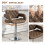 Homcom HOMCOM Adjustable Height Barstool Steel Pole PU Leather, Coffee 5