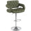 Homcom HOMCOM Adjustable Height Barstool Steel Pole PU Leather, Green 2