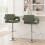 Homcom HOMCOM Adjustable Height Barstool Steel Pole PU Leather, Green 9