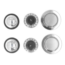 Lot de 3 paniers de vidange d'évier de cuisine en acier inoxydable pour la plupart des éviers standa