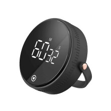Minuterie de cuisine numérique, grand écran LED, compte à rebours magnétique, minuterie visuelle pou