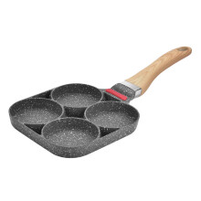 Poêle ménagère mini œuf poché burger œuf boulette pot forme quatre trous (gaz avec capteur de tempér