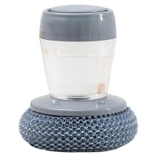 1 pot à billes en fil d'acier à alimentation automatique en liquide, brosse de lavage, pot en PET, a