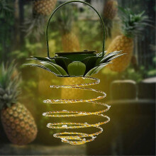 Lampes solaires suspendues d'extérieur, décoration d'ananas à LED étanche, lampes solaires pour