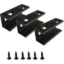 Lot de 3 supports métalliques pour ordinateur portable sous le bureau avec vis