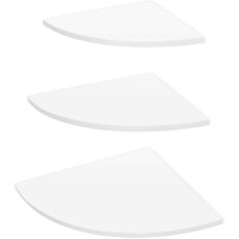 Étagère murale d'angle 3 pièces, blanche, 3 niveaux, étagère d'angle flottante, étagère murale xi