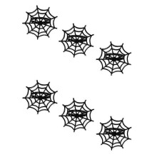 Ensemble de ronds de serviette d'Halloween, serviette d'Halloween araignée, rond de serviette en all