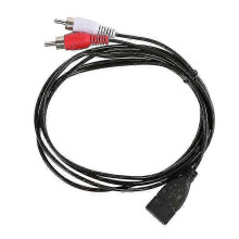 pour câble d'extension audio-vidéo USB-A femelle vers 2 RCA mâles de 1,5 m