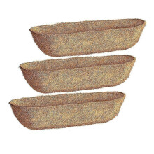Lot de 3 doublures pour bacs à fleurs de 30 pouces, panier mural compatible avec la fibre de coco, d