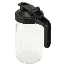 Couvercle à bec verseur pour pot Mason de 32 oz - Pichet en verre avec couvercle, pichet pour lait m
