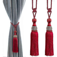Embrasses de rideaux décoratives à pompons et boules (2024) - Attaches pour rideaux pour la maison e