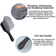 Ensemble de 3 brosses pour jantes et pneus, brosse de nettoyage Ă poils doux, brosse pour roues de v