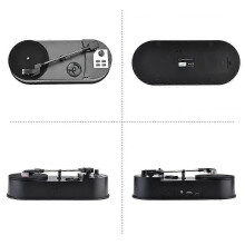 Tourne-disque portable avec convertisseur 33/45 tours pour sauvegarder des enregistrements musicaux