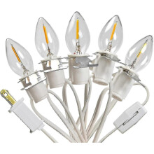 Convient pour les guirlandes lumineuses à 5 douilles C7, câble d'accessoires pour lumières de villag