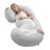 Coussin de grossesse en forme de C, respirant, compatible avec le sommeil 1