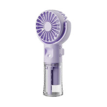 Ventilateur portatif F4 avec fonction brumisation, humidificateur, ventilateur de cou suspendu, mini