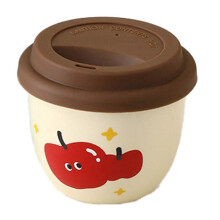 Tasse à café en céramique avec couvercle en silicone – Élégante, résistante à la chaleur, antidérapa