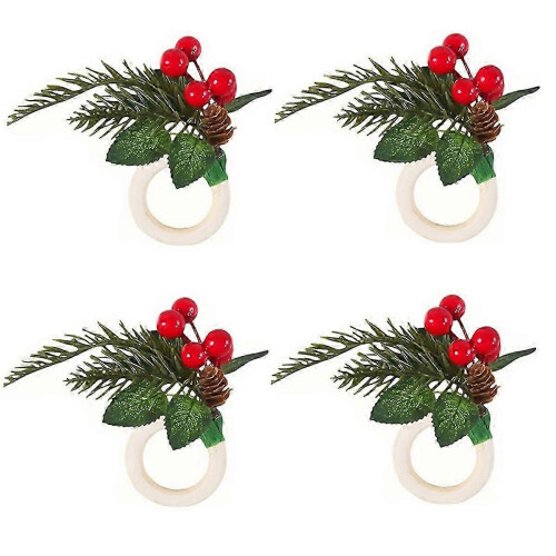 Ensemble de ronds de serviette de Noël, rond de serviette de Noël, décoration de table de dîner de v