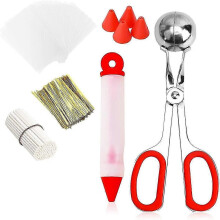 Ensemble de pâtisserie de 302 pièces avec stylo de décoration, bâtons, emballages et rubans, adapté