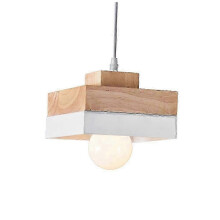 Plafonnier suspendu moderne en bois, luminaire suspendu rond et carré de style nordique, adapté à
