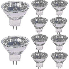 Lampes halogènes 20 W 12 V culot GU4 2800 K blanc chaud dimmable, lot de 10