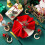Ensemble de ronds de serviette de Noël, rond de serviette de Noël, décoration de table de dîner de v 2