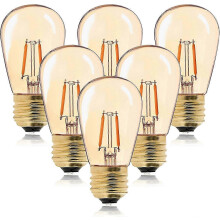 Ampoule LED, filament Edison vintage, E27, 1 W, équivalent à 10 W d'ampoules à incandescence, blanc
