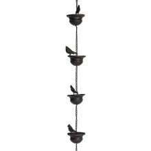 Chaîne de pluie oiseau, chaîne décorative en métal pour la collecte des eaux de pluie, pour l'extéri