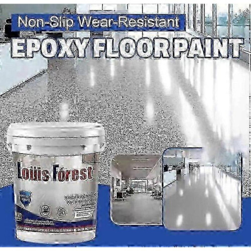 (1KG, Dark gray) High-gloss Marble Effect Epoxy Floor Coating,louis-forest Epoxy Floor Paint 1