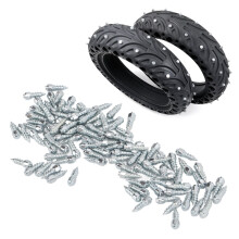 100 Stück Stahl-Schneereifen-Gleitstifte 4x12mm Anti-Rutsch-Spikes für Auto, Motorrad, Scooter