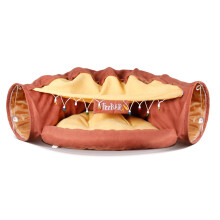 Cat Tunnel Crinkle Tunnel Play Tent with Rabbit Tunnel for Cats, Rabbits, Puppies & Small Pets, 90cm, Includes Toy Ball, Style 1