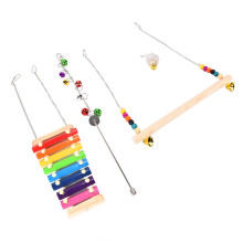 3-teiliges Geflügelspielzeug-Set: Xylophon-Schaukel & Obstgabel für Hühnerställe