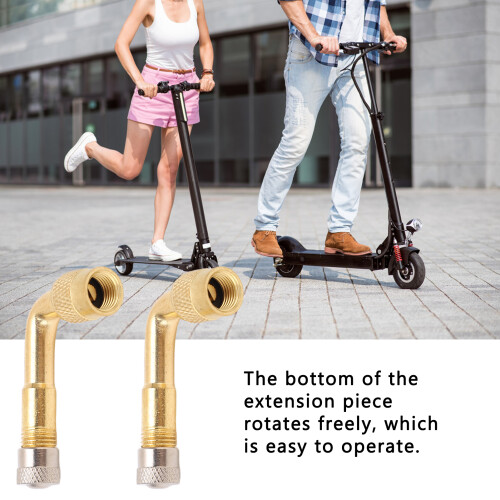 Messing 90 Reifenventilextension Schrader-Adapter für Scooter & E-Bikes 2