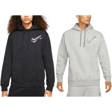 (Black, XL) Nike Mens Hoodie Pullover Long Sleeve Hooded Sweat Warm Sportswear Gym Top Hoody