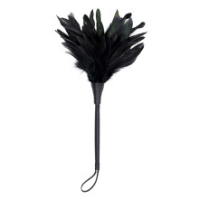 Feather Tickler SM Erotic Toy for Couples, Soft Black Feather Pompom Massage and Bondage Restraints for Men and Women