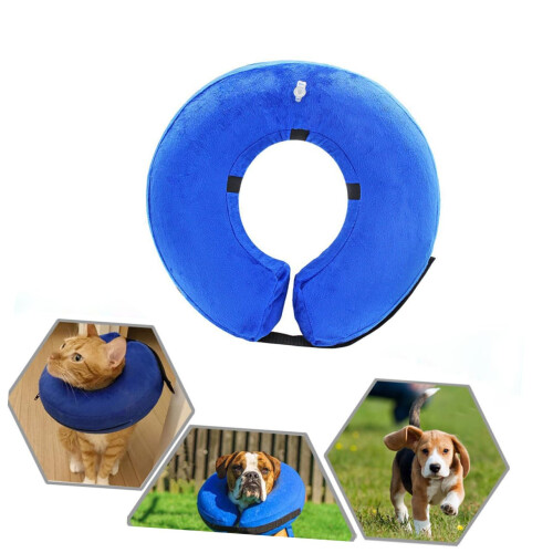 Inflatable Dog Collar for Small Dogs, Comfortable Sleeping Pet Accessory, Adjustable Size, Soft Material