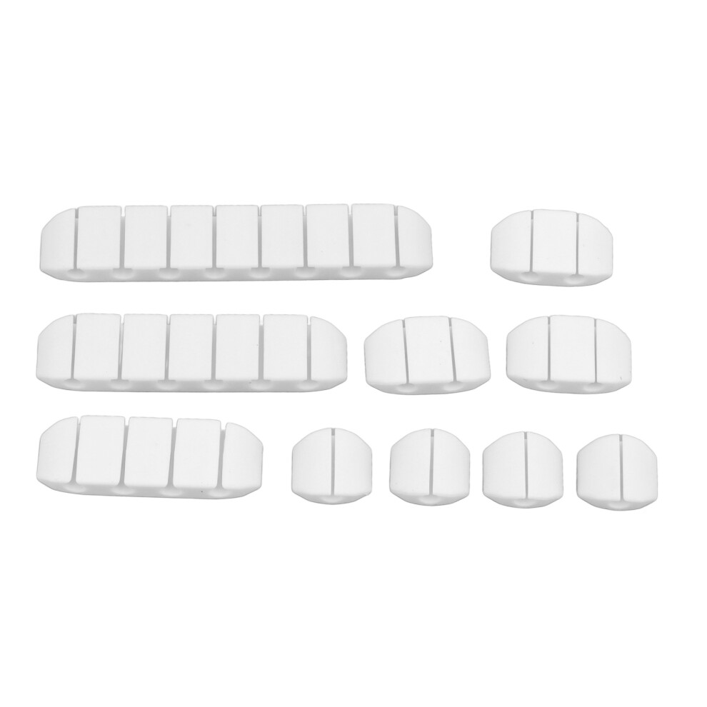10 Pcs Desktop Sorting Data Cable Wire Fixing Clip 8140816499383
