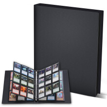 Trading Card Album 540 Pockets, Waterproof Black Folder with 30 Pages, 18 Pockets per Page, Transparent Sleeves