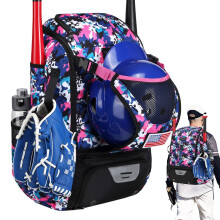Baseball Rucksack – Lightweight Softball Bag for Teens and Adults, with Fence Hook, Fits T-Ball Bats, Helmets, and Gear