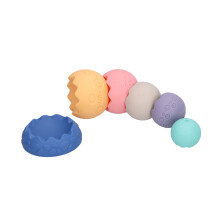 Niedliches Baby-Bauklötzchen-Spielzeug Tragbarer Stapelball Sensorisches Geschenk für Kinder