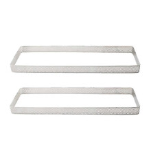 Moules à tarte rectangulaires en acier inoxydable pour desserts français, mousse, gâteau aux fruits,