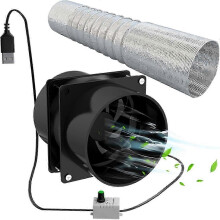 Ventilateur d'extraction portable avec tuyau de 10 pieds, réglable par USB, extracteur de fumée DIY,